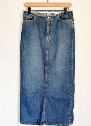 Lucky Brand Vintage Denim Maxi Skirt Blue Size 6