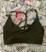 Olive Green Sports Bra