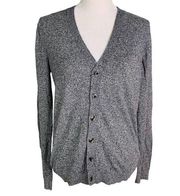 Asos Sweater Cardigan Small Marled Gray Lightweight Buttons