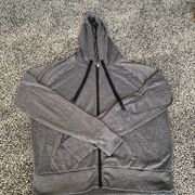 PINK Gray Lightweight Hooded Zip Up Jacket
