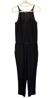 DREW Caitlin Women's Black V-Neck Sleeveless Spaghetti Strap Jumpsuit Size Small