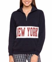 Brandy Melville New York Rugby Sweatshirt Zip Red White Blue S M L