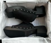 Miista Hannah Studded Nubuck Mules Black Size EU 41