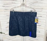 Orvis Women's ACTIVEWEAR Travel Skort Shattered Glass Embossed Navy NWT Large