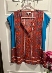 Sleeveless Top with Scarf Print XL.