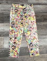 NWT  Watercolor Splash Pants With Cutout On Ankles Medium