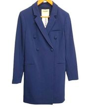 L'AGENCE Double-breasted Peacoat Long Navy Blue Size 4 New With Tags