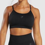 Gymshark HIGH SUPPORT BLACK GRAY LOGO WOMAN’S SMALL