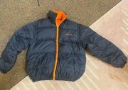 Reversible Puffer Coat Orange/Blue