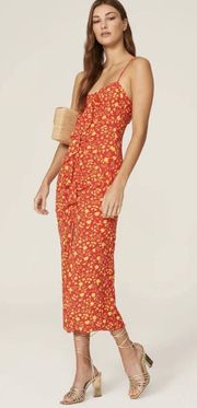 Red Floral Maxi Dress - Size 6