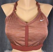 Nike Women's XL Dri-FIT Indy Light-Support Padded V-Neck Sports Bra CZ4456 Rust