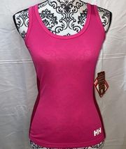 NWT!! Helly Hansen Women's HH LIFA Active Singlet Tank Dragon Fruit Size XS