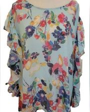 NWT Zac & Rachel Size 2XL Aquatic Blouse