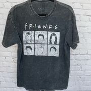 Friends Grey Profile Distressed T-Shirt