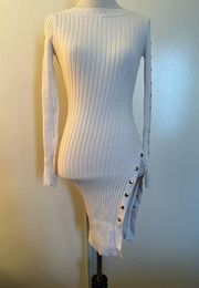 white sweater dress Sz M