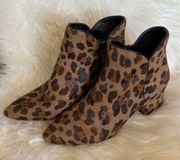 Elyse Bootie Leopard Print Genuine Calf Hair. 9.5