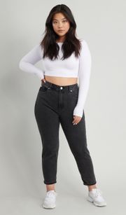 Black Denim Mom Jeans | Size 11