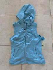 Tangerine NWT $90 Blue Hooded Vest Sz Large