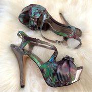 Shoedazzle  Floral High Heel Platform Pumps Shoe Size 8.5