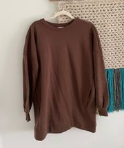 Brown Sweatshirt Dress 