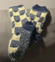 NEW  Checkerboard Fuzzy Cozy Winter Socks
