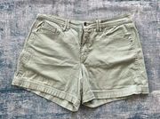 Gloria Vanderbilt Light Sage Green Denim Shorts 14