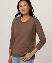 Modern Soul Sweatshirt XS Mocha Slub French Terry Snap Detail Great Condition