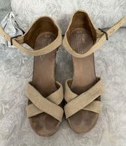 Toms Cork Wedges Size 10