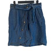 SPLENDID GROMMET DENIM SKIRT