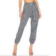 Tularosa Melina Jogger Belted Pants Steel Gray Linen Blend Size Medium