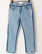 Current / Elliot The High Waist Somera Straight Leg Multicolor Tritone Jeans