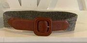 Cole Haan Authentic Tweed Gray Medium Size Belt Excellent Condition