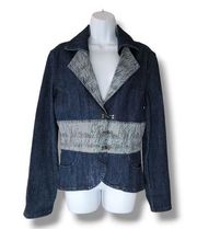 Apple Bottoms Denim Suit Jacket Size Large