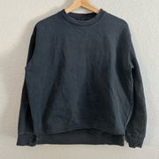 All Saints Seaside Sweat Pull Over Sweater High Low Grey Black size XS