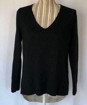 Cecico high low sweater black front beige back