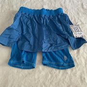 nwt new free people movement blue skort size extra small XS