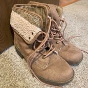 Rock and Candy Tan Lace Up Boots