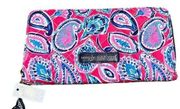 NWT Simply Southern Women's Paisley Zip‎ Up Wallet One Size Blue/Pink