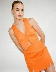 NWT Orange Vest Tank Top