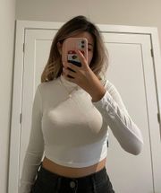 SheIn White Turtle Neck Top