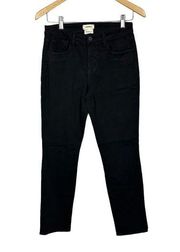 NWT L’AGENCE Black Cotton Blend Skinny Mid Rise Jeans Classic Everyday Size 25
