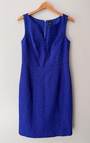 Worthington Women's Purple Textured Stretch Sleeveless Sheath Dress Size 10