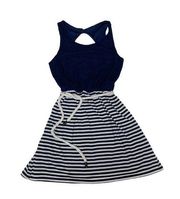 Vintage Delia’s Nautical Sailor Sleeveless Stripes Dress Size Medium Juniors