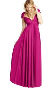 Twobirds Fuchsia Pink Dress Bridesmaids Wedding Ginger Convertible Dress 0 12