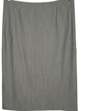 Theory Womens Golda Pencil Skirt Size 4 Knee Length Wool Blend Office Career