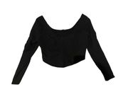 Fashion To Figure Black Long Sleeve Crop Top