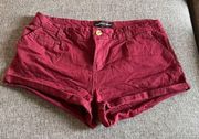 Dark Burgundy Red Shorts Size Large