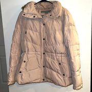 KENNETH COLE REACTION Women’s Beige Faux Fur Hood Down Filled Puffer Coat