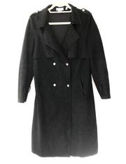 Neiman Marcus Trench Style Faux Suede Jacket