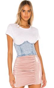 Revolve  Brienne  Pink Ruched Zip Mini Skirt